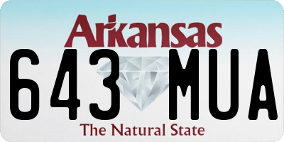 AR license plate 643MUA