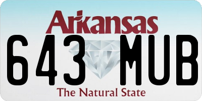 AR license plate 643MUB