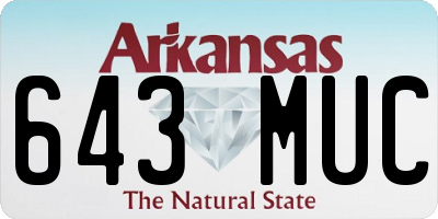 AR license plate 643MUC
