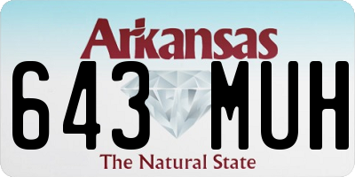 AR license plate 643MUH
