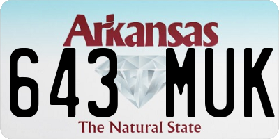 AR license plate 643MUK