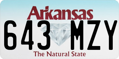 AR license plate 643MZY