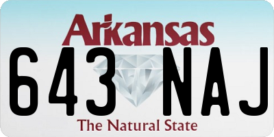 AR license plate 643NAJ