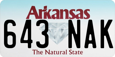 AR license plate 643NAK