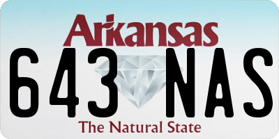 AR license plate 643NAS
