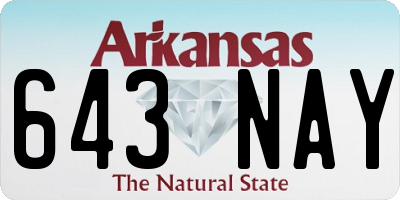 AR license plate 643NAY