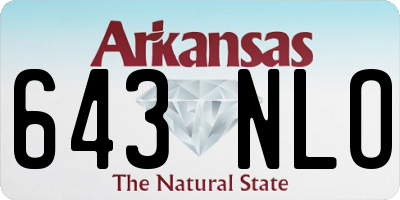 AR license plate 643NLO