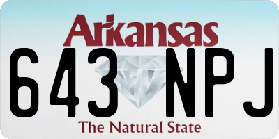 AR license plate 643NPJ