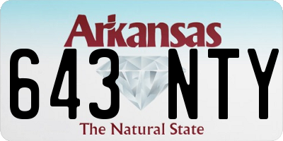 AR license plate 643NTY
