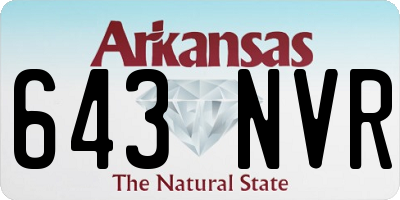AR license plate 643NVR