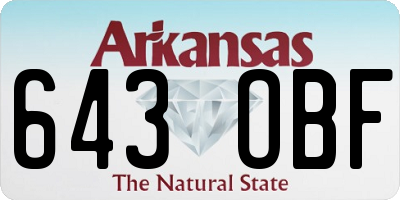 AR license plate 643OBF