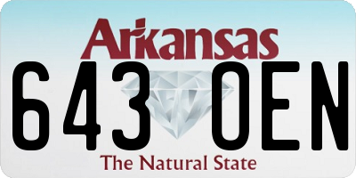 AR license plate 643OEN