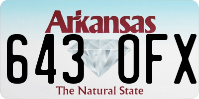AR license plate 643OFX