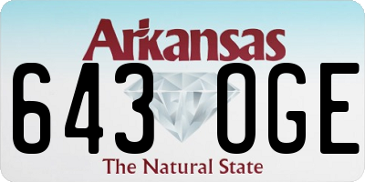 AR license plate 643OGE