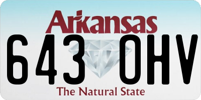 AR license plate 643OHV