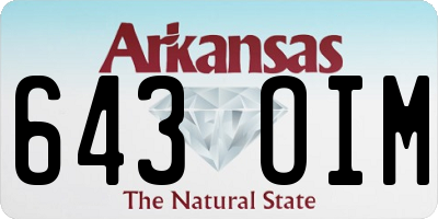 AR license plate 643OIM