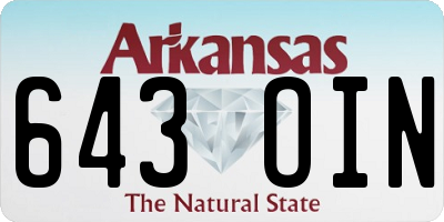 AR license plate 643OIN