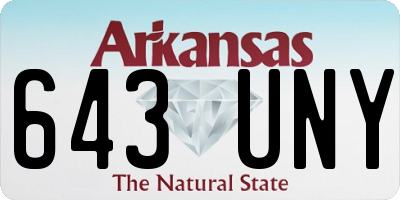 AR license plate 643UNY