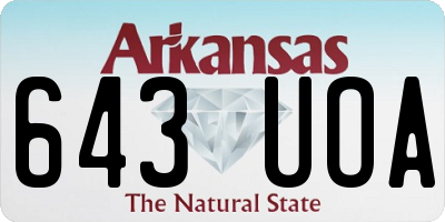 AR license plate 643UOA
