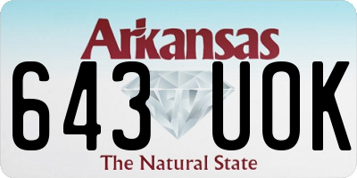 AR license plate 643UOK