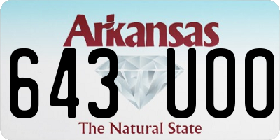 AR license plate 643UOO