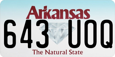 AR license plate 643UOQ