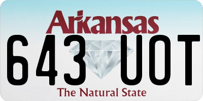 AR license plate 643UOT
