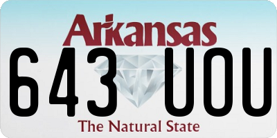 AR license plate 643UOU