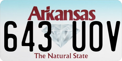 AR license plate 643UOV