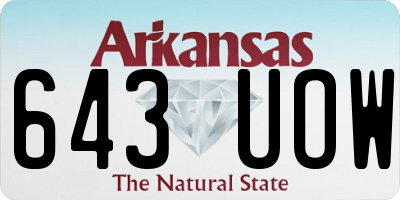 AR license plate 643UOW