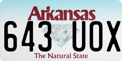 AR license plate 643UOX