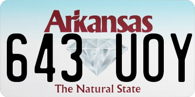 AR license plate 643UOY