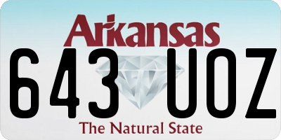 AR license plate 643UOZ