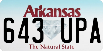 AR license plate 643UPA