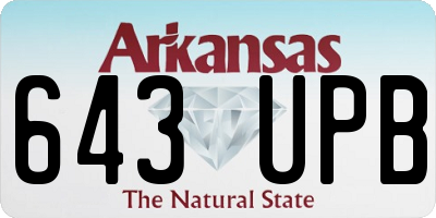 AR license plate 643UPB