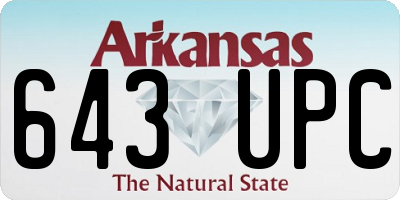 AR license plate 643UPC