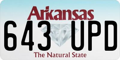 AR license plate 643UPD