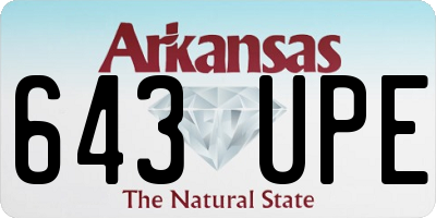 AR license plate 643UPE