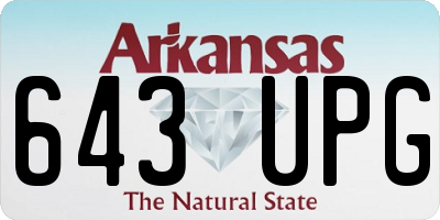 AR license plate 643UPG