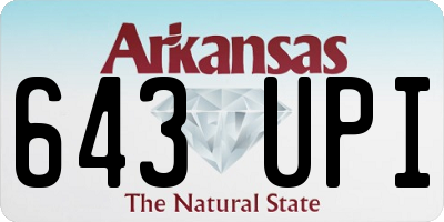 AR license plate 643UPI
