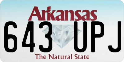 AR license plate 643UPJ