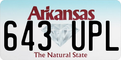 AR license plate 643UPL