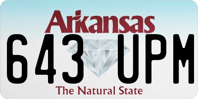 AR license plate 643UPM