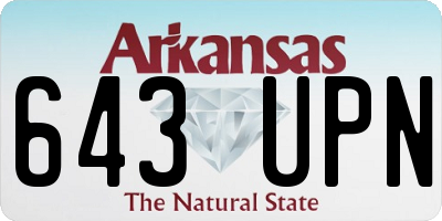 AR license plate 643UPN