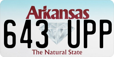 AR license plate 643UPP
