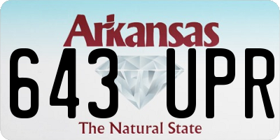 AR license plate 643UPR