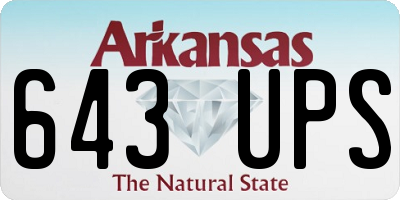 AR license plate 643UPS