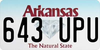 AR license plate 643UPU