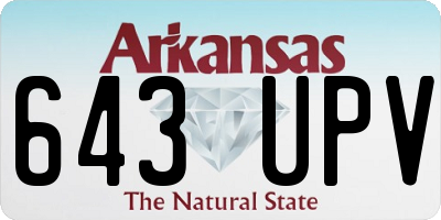 AR license plate 643UPV