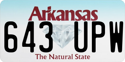 AR license plate 643UPW
